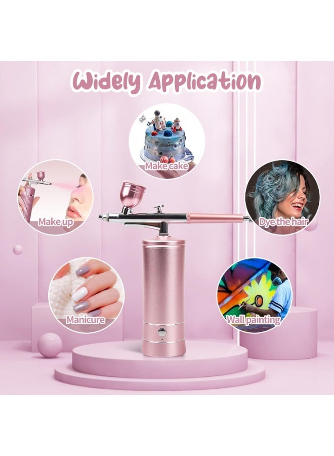 Airbrush-Kit Rechargeable Cordless Airbrush Compressor - Auto Handheld Airbrush Gun, Airbrush Set Portable Wireless Air Brush for Barber, Nail Art, Cake Decor, Makeup, Model Painting - Image 3